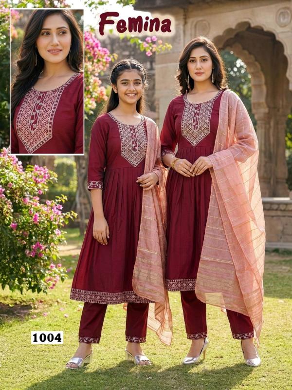 Desi kudi femina mother daughter duo kurtis wholesale